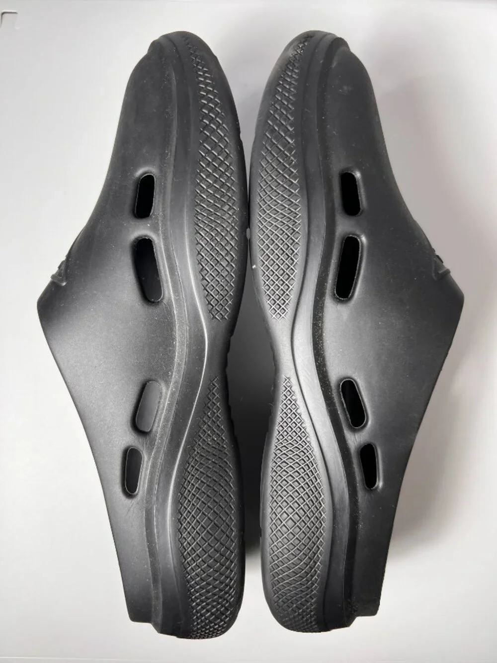 PRADA Black Mellow Rubber Mules Sz Women 7US 37EU LN - Picture 4 of 9